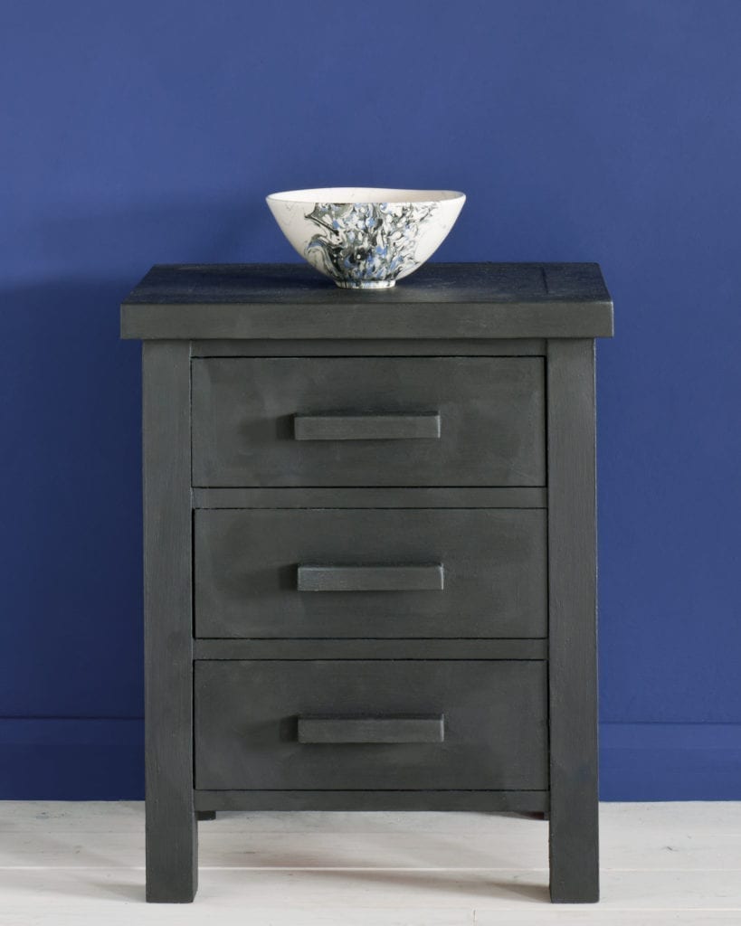 Graphite bedside table chalk paint painted furniture annie sloan chair Robinsnestvintage sydney buy online