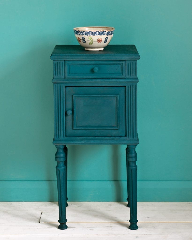 Aubusson blue chalk paint painted side table furniture annie sloan chair Robins nest vintage sydney buy online interior design decor