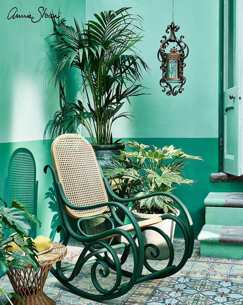 Amsterdam green chair chalk paint painted furniture annie sloan chair Robinsnestvintage sydney buy online